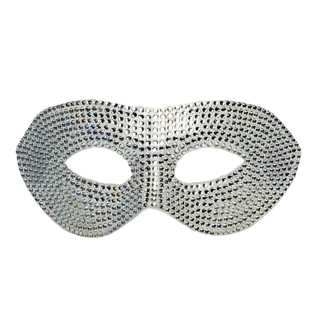 Zilveren Oogmasker Diamanten - Partywinkel - 8712026001962