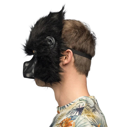 Zwarte Masker Gorillla Pluche - Partywinkel - 8712026567741