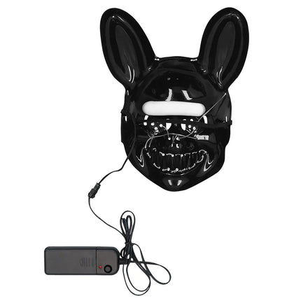 Zwarte Masker Led Rabbit - Partywinkel - 8712026722874